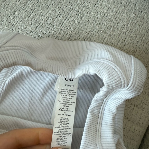 Alo Ribbed Racerback Tank Top - Picture 3 of 3